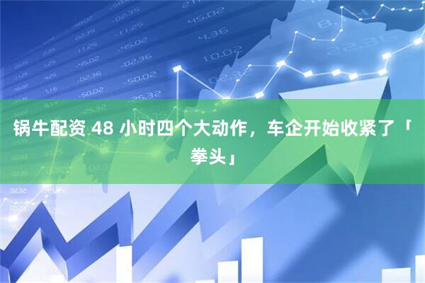 锅牛配资 48 小时四个大动作，车企开始收紧了「拳头」