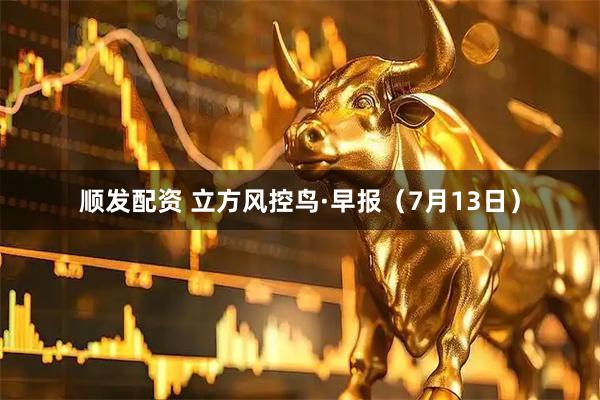 顺发配资 立方风控鸟·早报（7月13日）